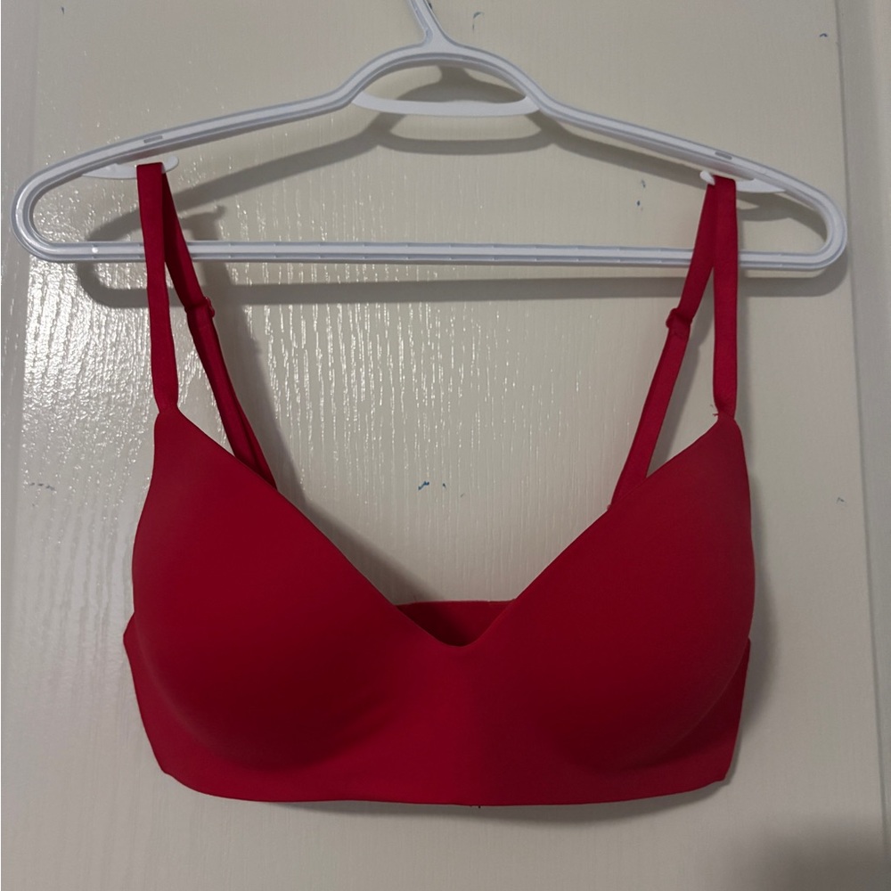 Victoria's Secret Red Wireless Bra with Adjustable Straps